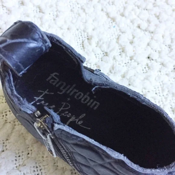 NWOT Free People + Farylrobin Western Westley Bootie 6, gray black new w/o tags - Picture 6 of 8